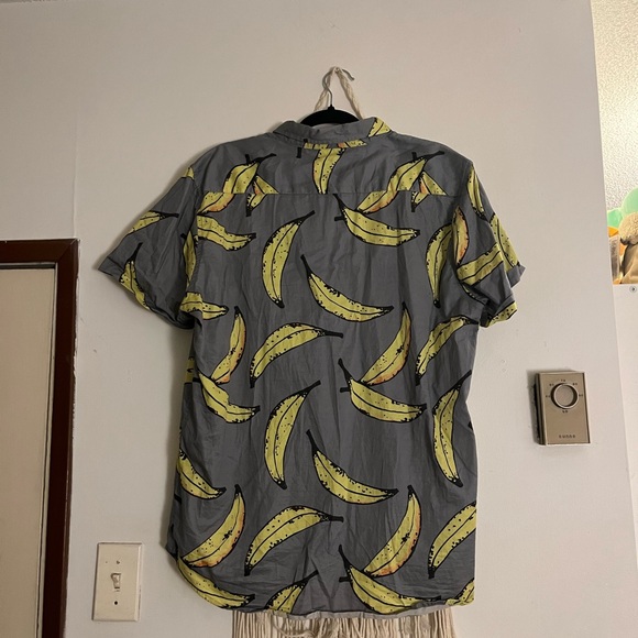 Banana Print Button-Up Shirt - Picture 2 of 2